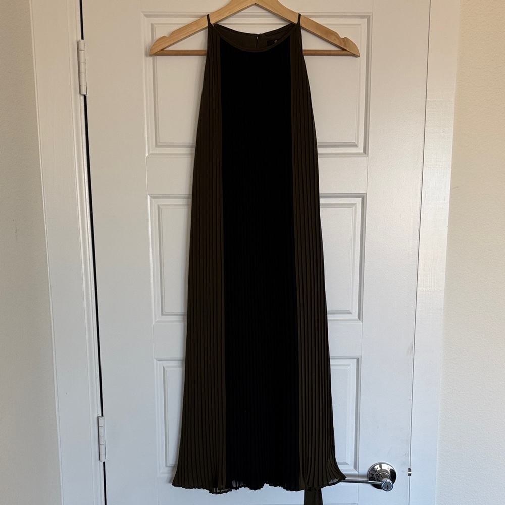 Madewell Black and Olive Midi Dress